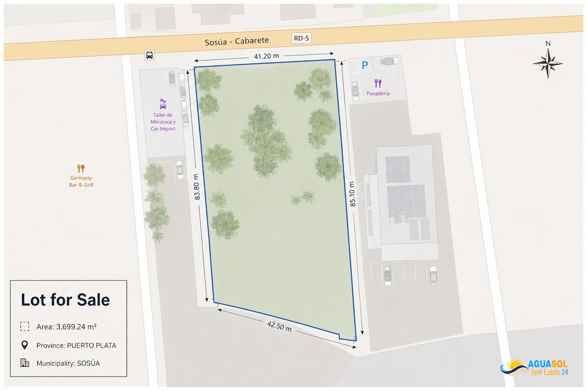 Commercial Land for Sale in Sosúa on Main Highway photo 3
