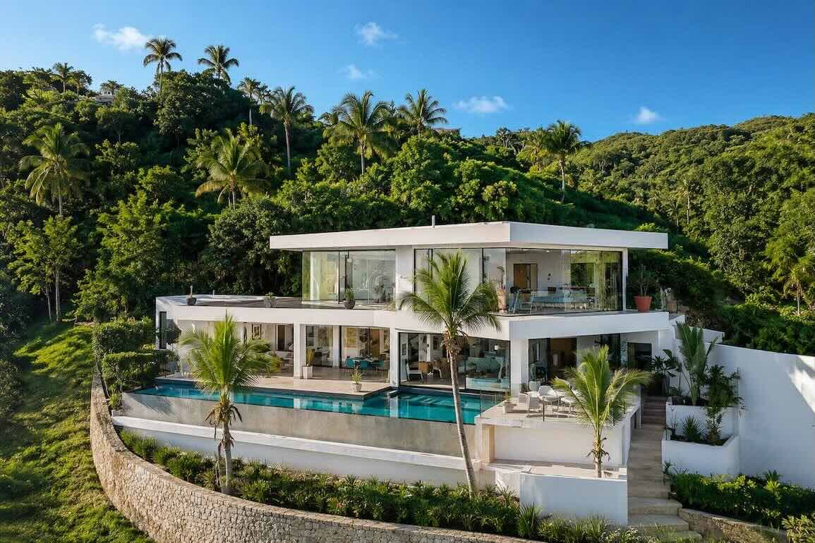 Villa con vista al mar de 3 dormitorios en Cosón, Las Terrenas — Foto 1