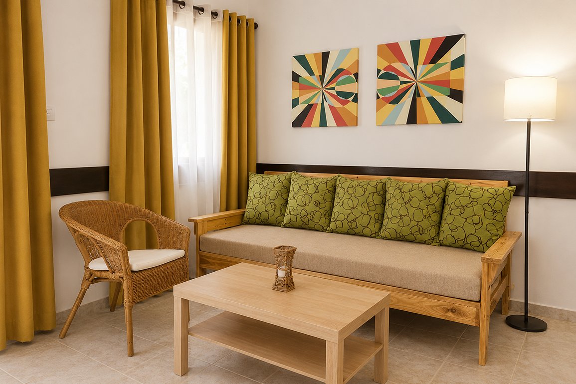 Hotel for Sale in Cabarete – 450 m from the Beach — Living Room