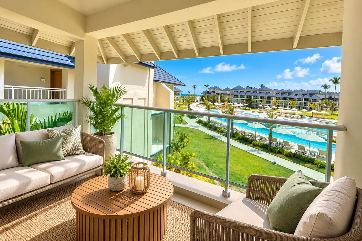 Apartamentos Frente a la Playa en Xanadú, Playa Dorada — Terraza