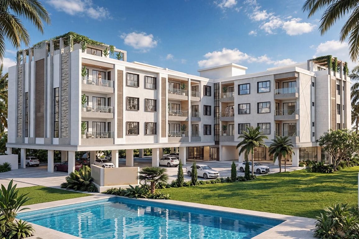 Apartments for Sale in VENTO Cap Cana, Ciudad Las Canas — Pool