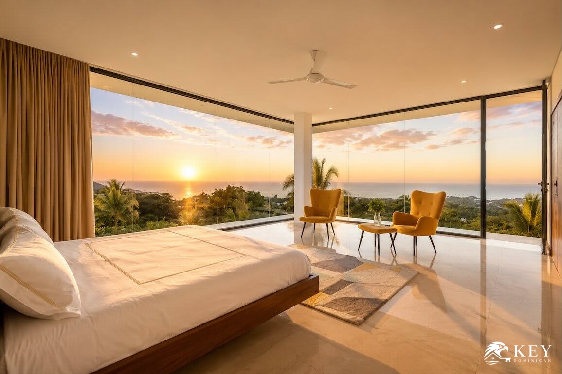 Villa con vista al mar de 3 dormitorios en Cosón, Las Terrenas — Foto 9