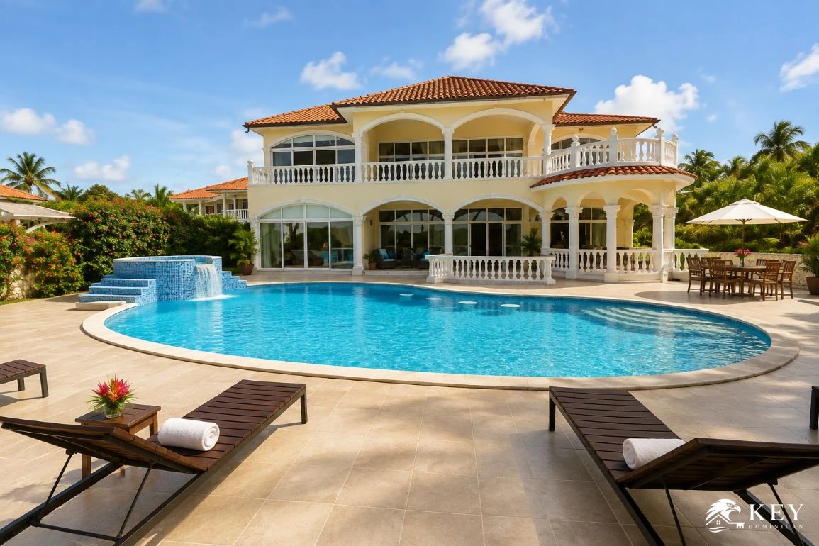 Villa Frente al Mar de 12 Dormitorios en Venta en Cabarete — Piscina