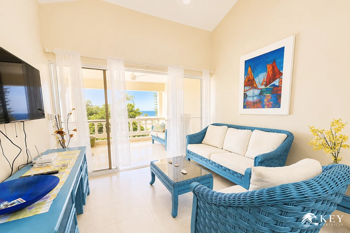 Apartamento de 2 Habitaciones con Vista al Mar en El Batey, Sosúa — Foto 2
