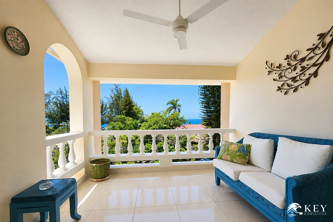 Apartamento de 2 Habitaciones con Vista al Mar en El Batey, Sosúa — Foto 7