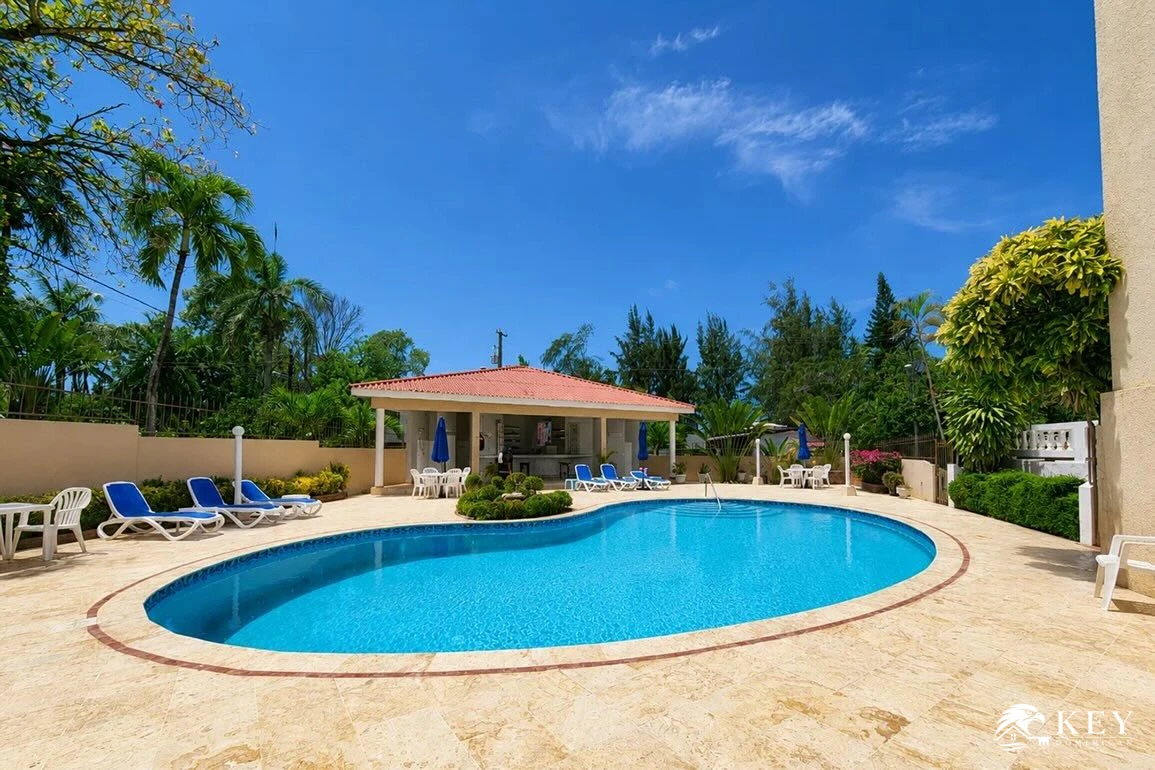 Apartamento de 2 Habitaciones con Vista al Mar en El Batey, Sosúa — Piscina