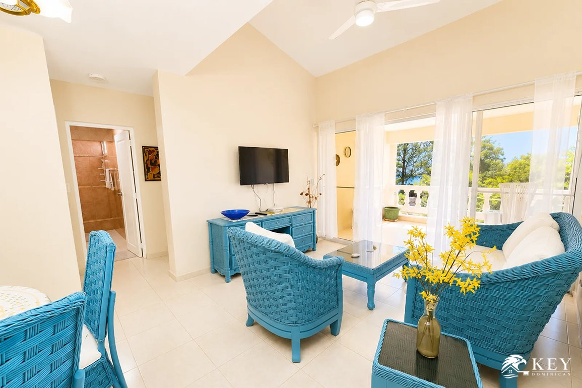 Apartamento de 2 Habitaciones con Vista al Mar en El Batey, Sosúa — Foto 9