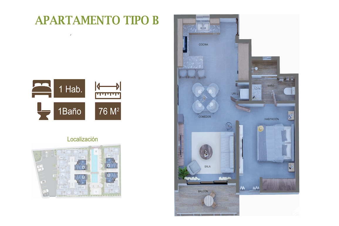Palm Beach Bávaro Apartments for Sale in El Cortecito, Punta Cana — Photo 4