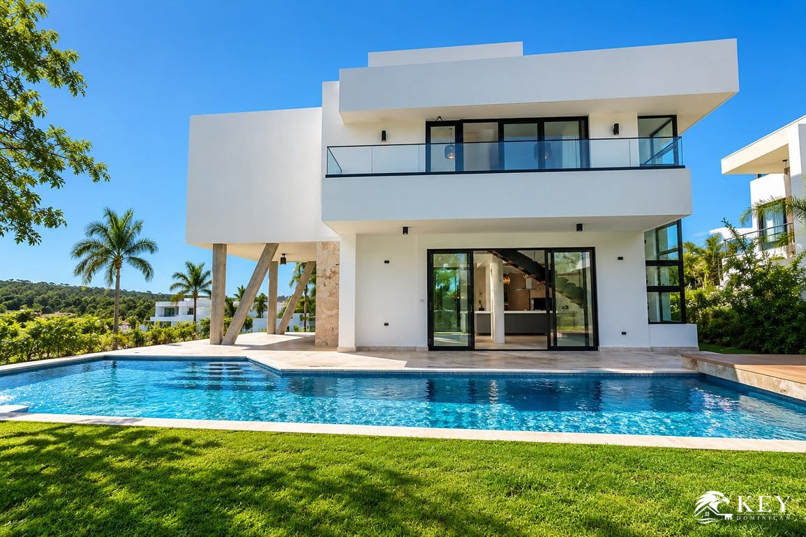 Villa Nueva de 3 Dormitorios en Venta en Cabarete Cerca de la Playa — Piscina