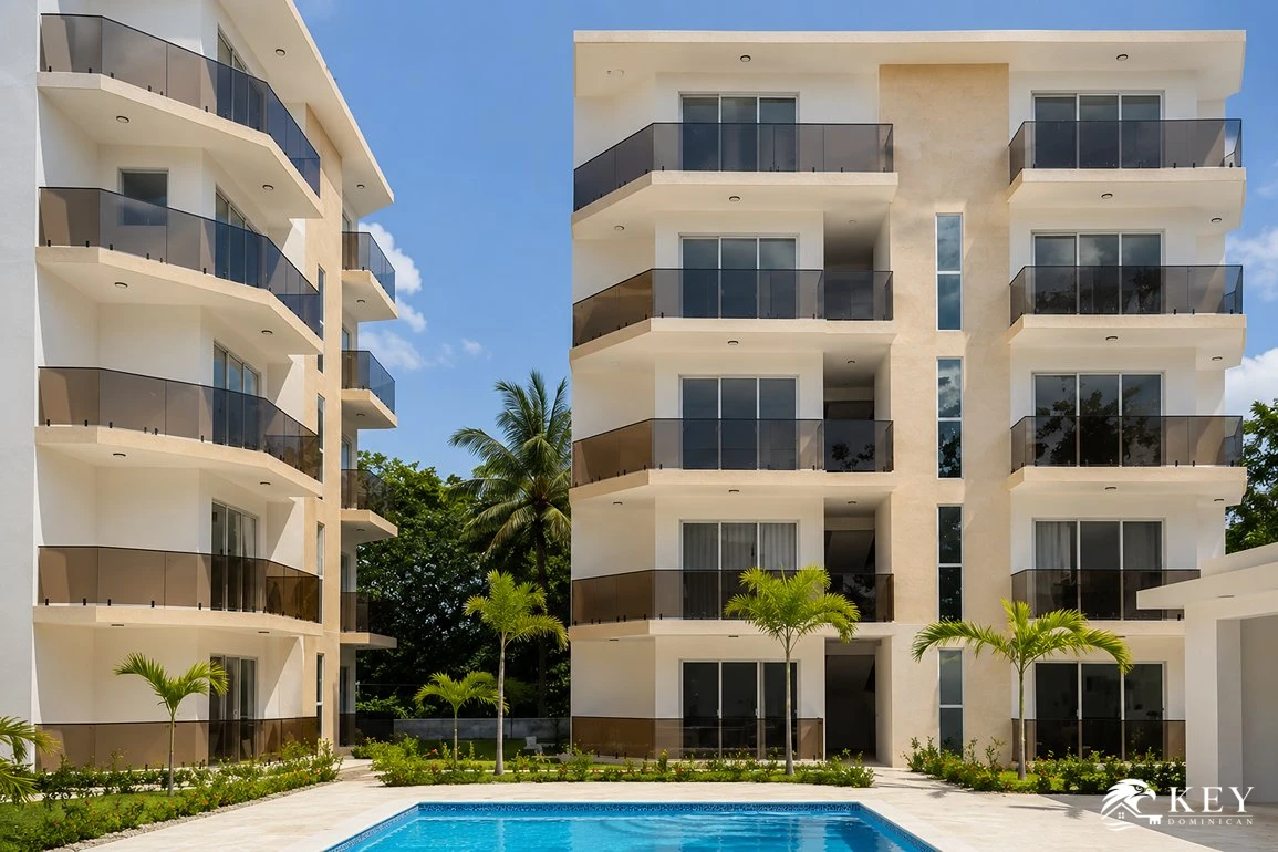 Apartamento de 1 Habitación en Venta en Cabarete con Piscina — Foto 4