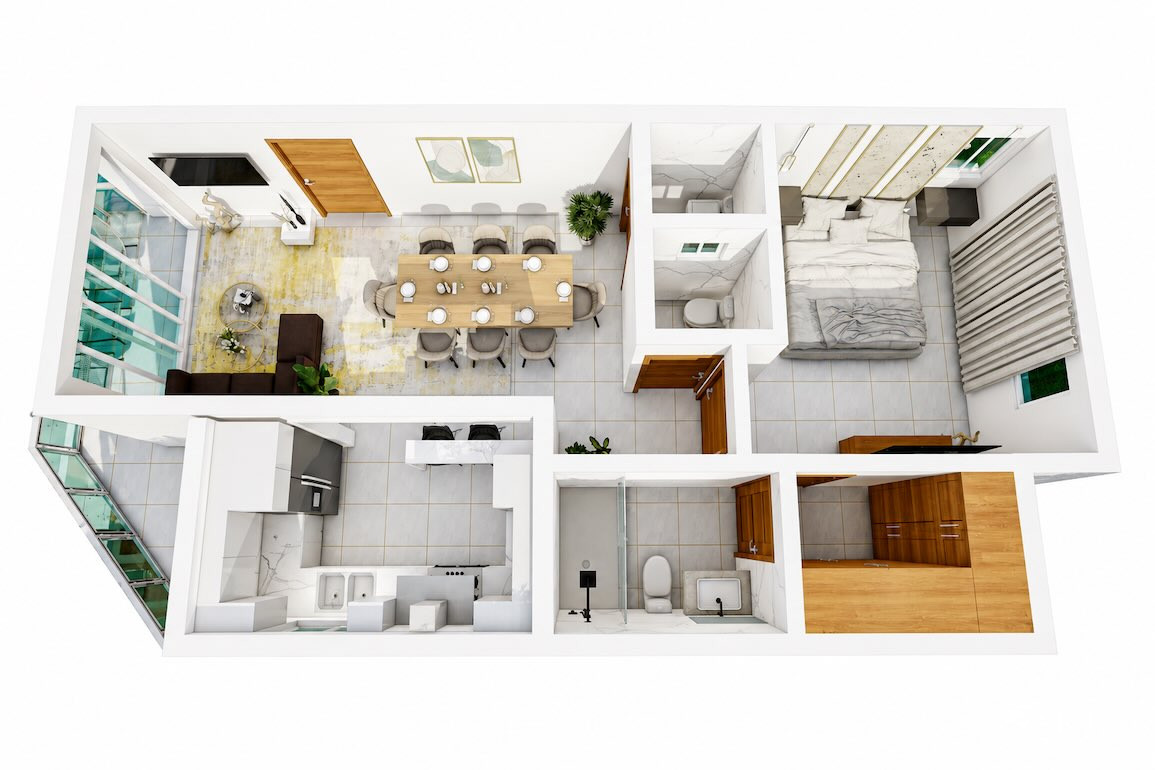 Apartamento de 1 Habitación en Venta en Cabarete con Piscina — Foto 13