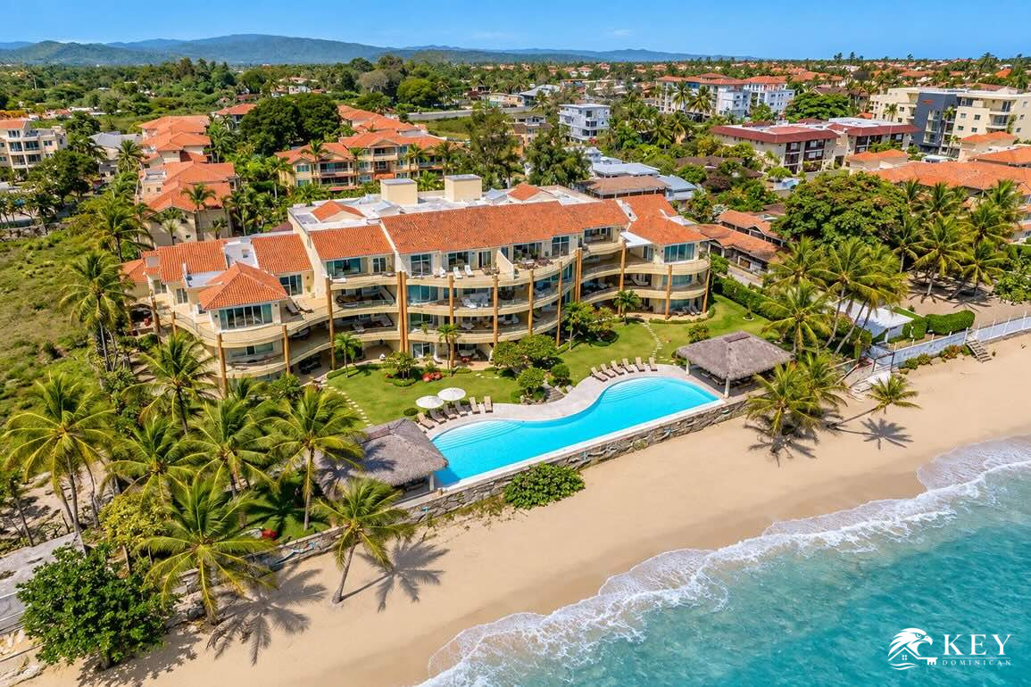 Ocean Beach Apartment for Sale in Cabarete with Ocean Views — Pool