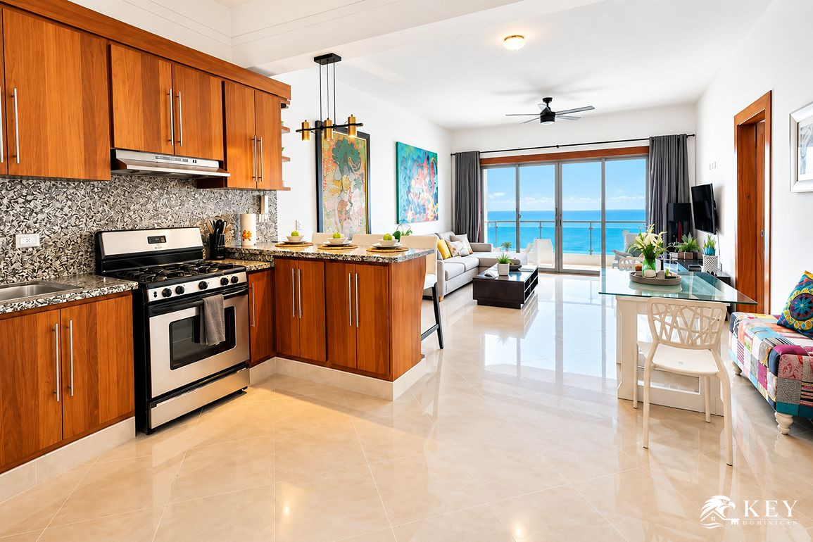 Apartamento de 2 Habitaciones Frente al Mar en Cabarete — Foto 4
