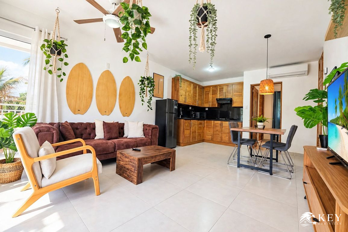 Apartamento de 1 Habitación Frente al Mar en Cabarete East — Foto 5